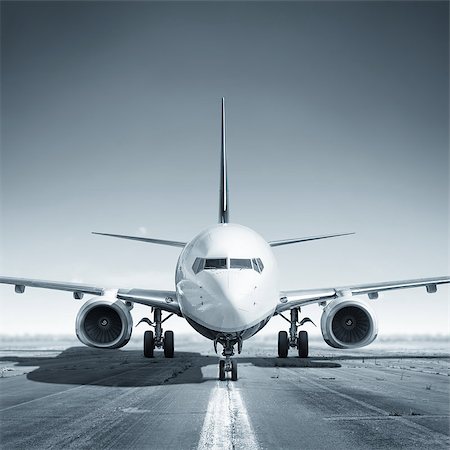 airplane on a runway is ready for take off Stock Photo - Budget Royalty-Free & Subscription, Code: 400-08935299