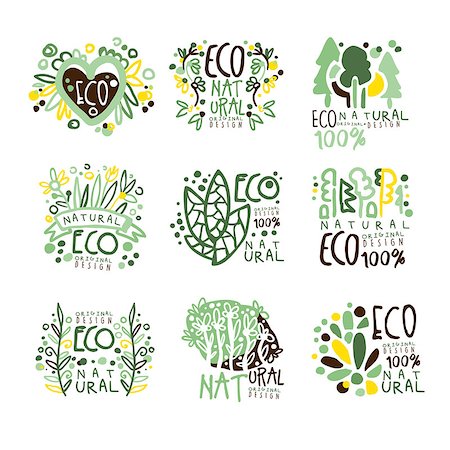 simsearch:400-08776910,k - Eco, organic, bio, natural products set for label design. Healthy lifestyle, handmade products, organic food menu colorful vector Illustrations with floral elements Stockbilder - Microstock & Abonnement, Bildnummer: 400-08935432