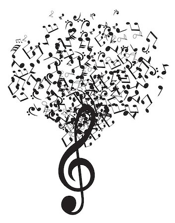 simsearch:400-08712484,k - vector illustration of an abstract musical tree with notes Fotografie stock - Microstock e Abbonamento, Codice: 400-08935648