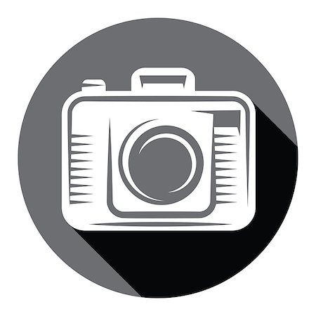 simsearch:400-06770309,k - Flat Camera icon with shadow. Vector illustration Stockbilder - Microstock & Abonnement, Bildnummer: 400-08936340