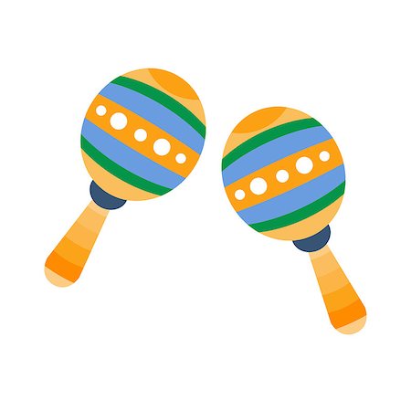 Maracas, Part Of Musical Instruments Set Of Realistic Cartoon Vector Isolated Illustrations. Music Orchestra Related Object , Simple Clipart Item In Bright Color. Stock Photo - Budget Royalty-Free & Subscription, Code: 400-08936556