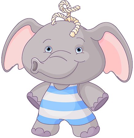 Illustration of cute baby elephant boy Stock Photo - Budget Royalty-Free & Subscription, Code: 400-08936713