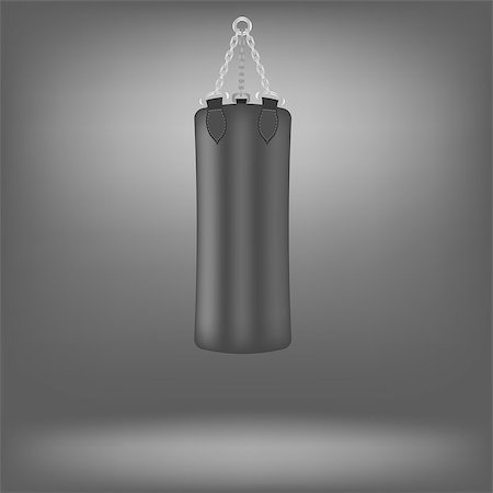 simsearch:400-07036748,k - Black Boxing Bags Isolated on Grey Background Foto de stock - Royalty-Free Super Valor e Assinatura, Número: 400-08936748