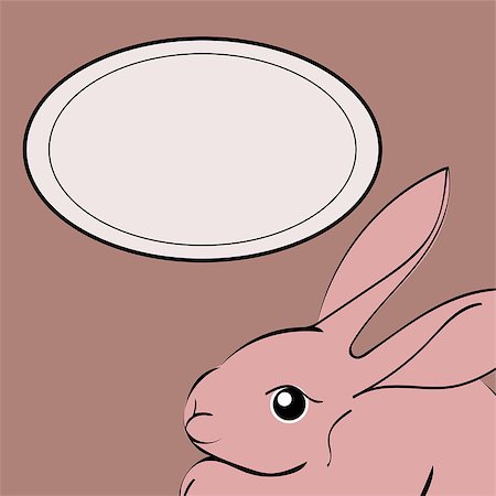 simsearch:400-08933060,k - Easter Rabbit animal frame text. Vector illustrator Easter Bunny. Foto de stock - Super Valor sin royalties y Suscripción, Código: 400-08936819