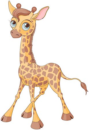 Illustration of little cute giraffe calf Stock Photo - Budget Royalty-Free & Subscription, Code: 400-08937385