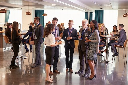 Delegates Networking At Conference Drinks Reception Stock Photo - Budget Royalty-Free & Subscription, Code: 400-08937631