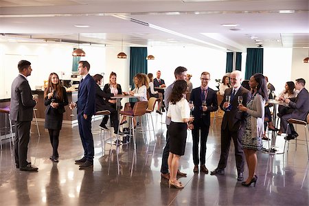 Delegates Networking At Conference Drinks Reception Stock Photo - Budget Royalty-Free & Subscription, Code: 400-08937632