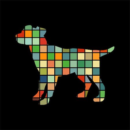 simsearch:400-08938554,k - Dog pup pet color silhouette animal. Vector Illustrator. Stock Photo - Budget Royalty-Free & Subscription, Code: 400-08938558
