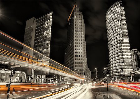 potsdamer platz - berlin, potsdamer platz at night Photographie de stock - Aubaine LD & Abonnement, Code: 400-08938655