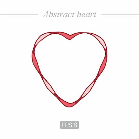 simsearch:400-06912374,k - Abstract, beautiful heart for postcards, web design. Heart icon in red Stock Photo - Budget Royalty-Free & Subscription, Code: 400-08938669