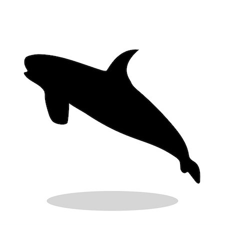 simsearch:400-08998942,k - Shark predator black silhouette animal. Vector Illustrator. Fotografie stock - Microstock e Abbonamento, Codice: 400-08938826