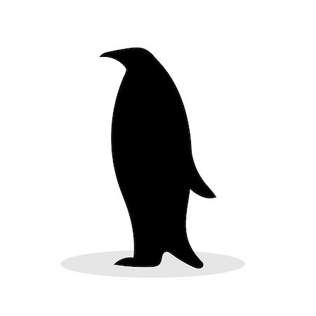 simsearch:400-04261591,k - Penguin bird black silhouette animal. Vector Illustrator. Foto de stock - Super Valor sin royalties y Suscripción, Código: 400-08938830