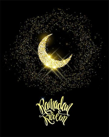 simsearch:400-08647515,k - vector holiday illustration of shiny Ramadan Kareem label. lettering composition of muslim holy month Foto de stock - Super Valor sin royalties y Suscripción, Código: 400-08938902