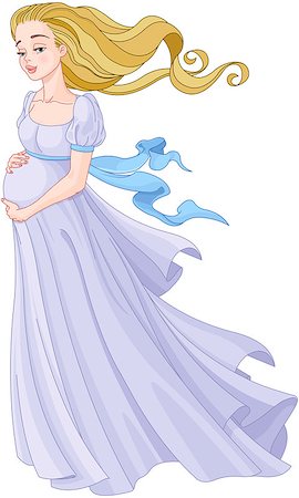 royal family - Illustration of young pregnant woman Stock Photo - Budget Royalty-Free & Subscription, Code: 400-08938954