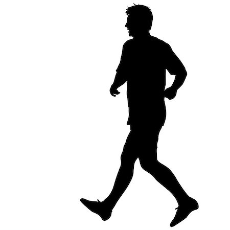 simsearch:400-04273380,k - Silhouettes. Runners on sprint men vector illustration. Foto de stock - Super Valor sin royalties y Suscripción, Código: 400-08939219