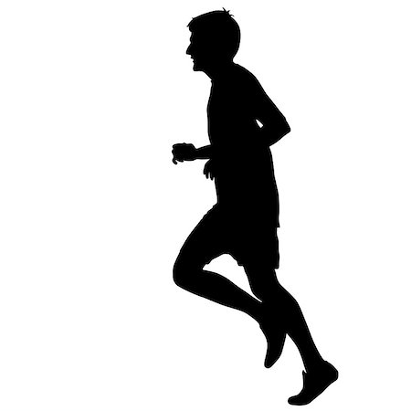 simsearch:400-04273380,k - Silhouettes. Runners on sprint men vector illustration. Foto de stock - Super Valor sin royalties y Suscripción, Código: 400-08939213