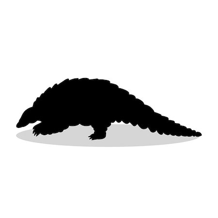 simsearch:400-08939460,k - Armadillo mammal black silhouette animal. Vector Illustrator. Photographie de stock - Aubaine LD & Abonnement, Code: 400-08939412