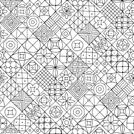 Abstract geometric seamless pattern for your design. Vector illustration Stock Photo - Budget Royalty-Free & Subscription, Code: 400-08939506