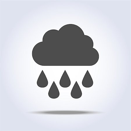 sleet - Rain and cloud gray flat icon. Vector illustration. Stock Photo - Budget Royalty-Free & Subscription, Code: 400-08930027