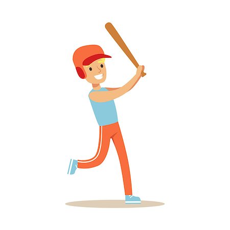 physical education - Boy Playing Baseball, Kid Practicing Different Sports And Physical Activities In Physical Education Class. Athletic Teenager Happy To Do Sportive Training Cartoon Vector Illustration. Photographie de stock - Aubaine LD & Abonnement, Code: 400-08930059