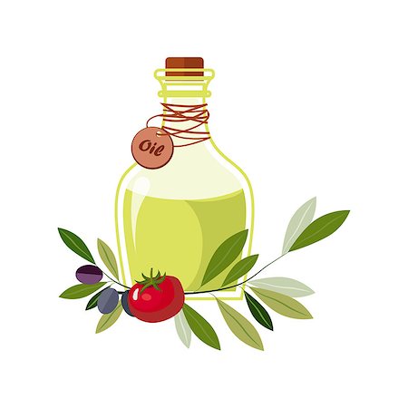 simsearch:400-04714958,k - Olive Oil In Glass Bottle With Olives And Tomato Laying Around, Farm And Farming Related Illustration In Bright Cartoon Style. Organic And Natural Product Symbol Colorful Vector Illustration. Foto de stock - Super Valor sin royalties y Suscripción, Código: 400-08930146