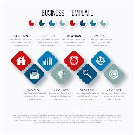 simsearch:400-07423002,k - Vector square infographics with icons. Template for presentation. Diagram concept with 8 parts Foto de stock - Super Valor sin royalties y Suscripción, Código: 400-08930339