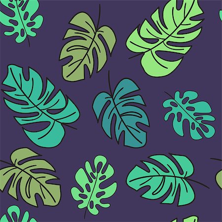 simsearch:400-08754428,k - Vector seamless tripical pattern Stock Photo - Budget Royalty-Free & Subscription, Code: 400-08930395