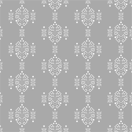 simsearch:400-08934682,k - Mayan style ornament seamless vector pattern. Gray monochrome tileable ethnic background. Stock Photo - Budget Royalty-Free & Subscription, Code: 400-08930426