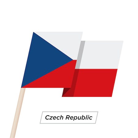 rippling ribbon - Czech Republic Ribbon Waving Flag Isolated on White. Vector Illustration. Czech Republic Flag with Sharp Corners Stock Photo - Budget Royalty-Free & Subscription, Code: 400-08930575