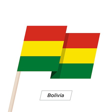 simsearch:400-04186091,k - Bolivia Ribbon Waving Flag Isolated on White. Vector Illustration. Bolivia Flag with Sharp Corners Stock Photo - Budget Royalty-Free & Subscription, Code: 400-08930579