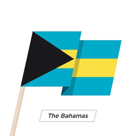 simsearch:400-08930566,k - The Bahamas Ribbon Waving Flag Isolated on White. Vector Illustration. The Bahamas Flag with Sharp Corners Photographie de stock - Aubaine LD & Abonnement, Code: 400-08930584