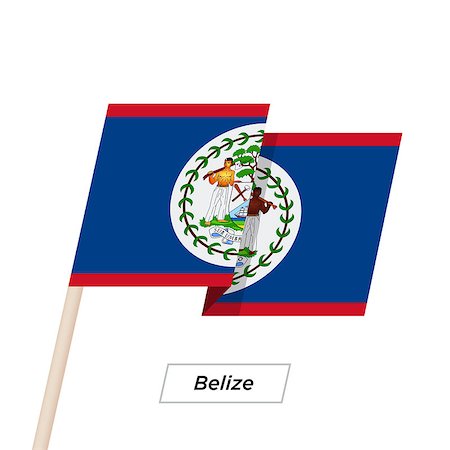 simsearch:622-02621533,k - Belize Ribbon Waving Flag Isolated on White. Vector Illustration. Belize Flag with Sharp Corners Stock Photo - Budget Royalty-Free & Subscription, Code: 400-08930588