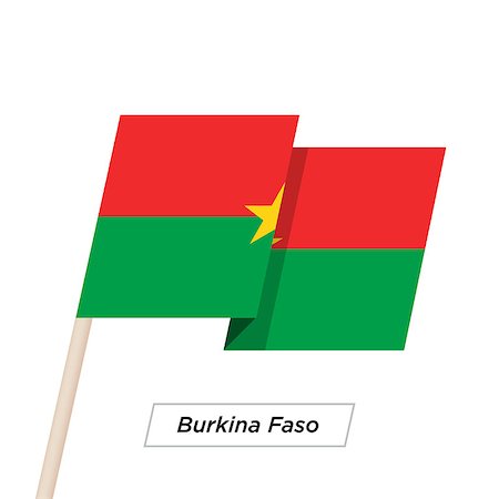 Burkina Faso Ribbon Waving Flag Isolated on White. Vector Illustration. Burkina Faso Flag with Sharp Corners Foto de stock - Super Valor sin royalties y Suscripción, Código: 400-08930599