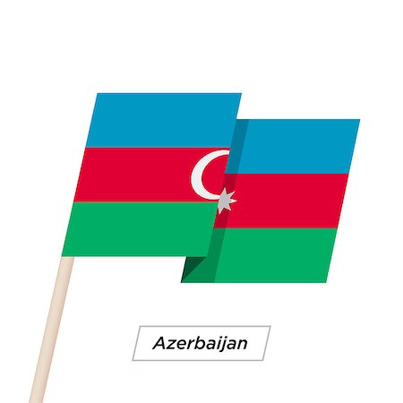 simsearch:400-08930565,k - Azerbaijan Ribbon Waving Flag Isolated on White. Vector Illustration. Azerbaijan Flag with Sharp Corners Foto de stock - Super Valor sin royalties y Suscripción, Código: 400-08930615