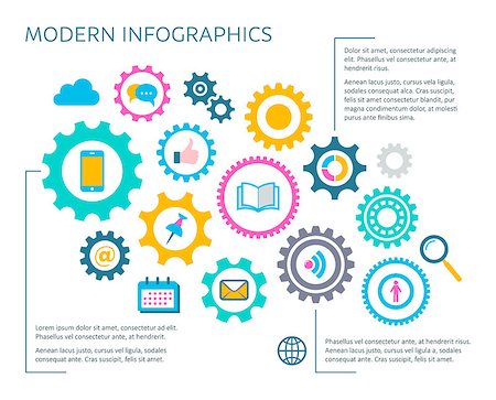 simsearch:625-00898397,k - Modern vector infographic design template with multimedia icons Fotografie stock - Microstock e Abbonamento, Codice: 400-08930666