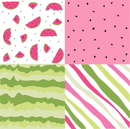 simsearch:400-09108602,k - Seamless pattern with watermelon set, scrapbooking, summer digital paper watermelon set Stock Photo - Budget Royalty-Free & Subscription, Code: 400-08930693