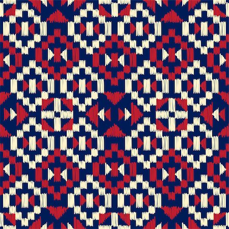 simsearch:400-08934681,k - Color tribal Navajo vector seamless pattern. aztec fancy abstract geometric art print. ethnic hipster backdrop. Wallpaper, cloth design, fabric, paper, cover, textile, weave wrapping Stockbilder - Microstock & Abonnement, Bildnummer: 400-08930801