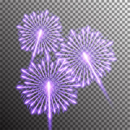 simsearch:400-07213298,k - Set of isolated realistic vector fireworks on transparent background Foto de stock - Royalty-Free Super Valor e Assinatura, Número: 400-08931299