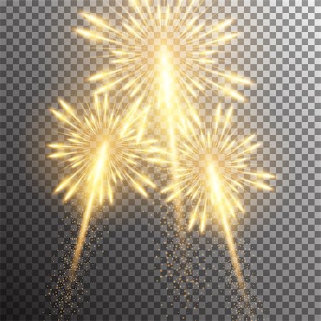 simsearch:400-07213298,k - Set of isolated realistic vector fireworks on transparent background Foto de stock - Royalty-Free Super Valor e Assinatura, Número: 400-08931293