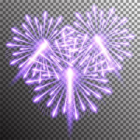 simsearch:400-08194145,k - Set of isolated realistic vector fireworks on transparent background Stock Photo - Budget Royalty-Free & Subscription, Code: 400-08931300