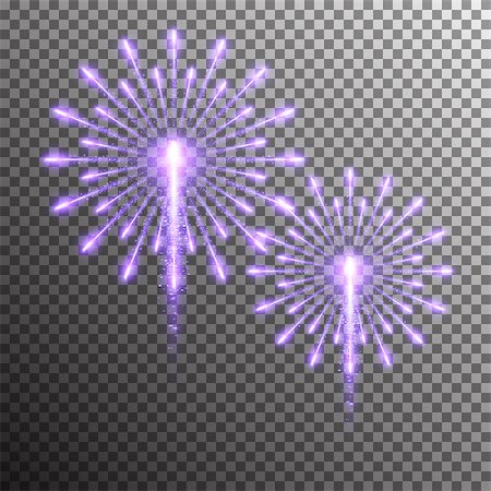 simsearch:400-08194145,k - Set of isolated realistic vector fireworks on transparent background Stock Photo - Budget Royalty-Free & Subscription, Code: 400-08931302