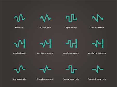 simsearch:400-05704499,k - Voice. sound and music compression types icons set. Vector illustration. Stock Photo - Budget Royalty-Free & Subscription, Code: 400-08931366