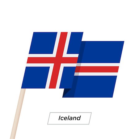 simsearch:400-08932157,k - Iceland Ribbon Waving Flag Isolated on White. Vector Illustration. Iceland Flag with Sharp Corners Photographie de stock - Aubaine LD & Abonnement, Code: 400-08931434