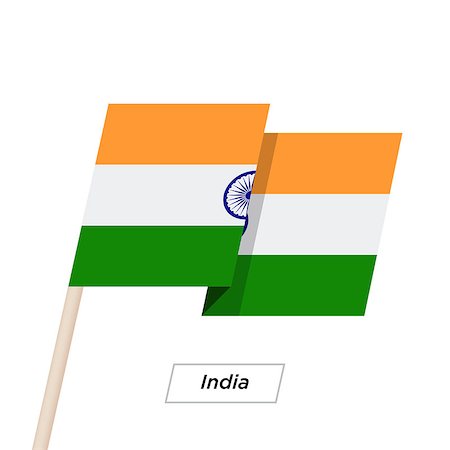 simsearch:400-08932157,k - India Ribbon Waving Flag Isolated on White. Vector Illustration. India Flag with Sharp Corners Photographie de stock - Aubaine LD & Abonnement, Code: 400-08931432