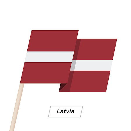 simsearch:400-04186091,k - Latvia Ribbon Waving Flag Isolated on White. Vector Illustration. Latvia Flag with Sharp Corners Stock Photo - Budget Royalty-Free & Subscription, Code: 400-08931442