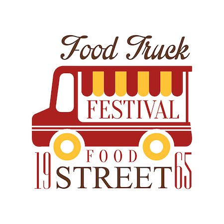 date fast food restaurant - Food Truck Cafe Street Food Festival Promo Sign, Colorful Vector Design Template With Vehicle Silhouette. Fast Food Restaurant On Wheels Event Label Flat Bright Illustration With Text. Stock Photo - Budget Royalty-Free & Subscription, Code: 400-08931879