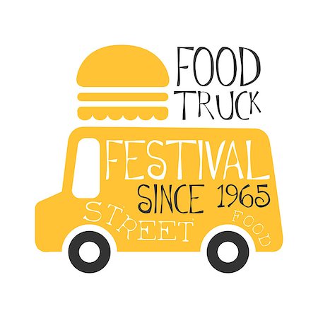 date fast food restaurant - Food Truck Cafe Food Festival Promo Sign, Colorful Vector Design Template With Vehicle With Burger For Trailer Silhouette. Fast Food Restaurant On Wheels Event Label Flat Bright Illustration With Text. Stock Photo - Budget Royalty-Free & Subscription, Code: 400-08931873