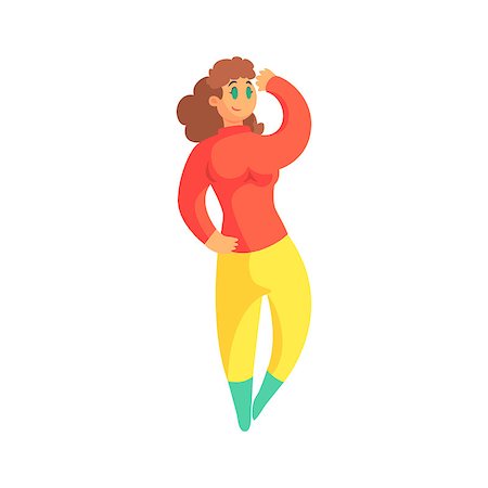 plump girls - Happy Plus Size Woman In Red Sweater And Yellow Pants Enjoying Life, Smiling Overweighed Girl Cartoon Characters Flat Vector Illustration With Pleasantly Plump Cute Lady On White Background. Foto de stock - Super Valor sin royalties y Suscripción, Código: 400-08931893