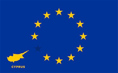 Referendum of the Cyprus membership of the European Union. EU flag with the country of Cyprus. The concept of leaving EU. Vector illustration Stock Photo - Budget Royalty-Free & Subscription, Code: 400-08932086