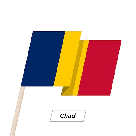 simsearch:400-08930566,k - Chad Ribbon Waving Flag Isolated on White. Vector Illustration. Chad Flag with Sharp Corners Photographie de stock - Aubaine LD & Abonnement, Code: 400-08932107